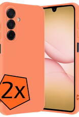 Nomfy Nomfy Samsung Galaxy A17 Hoesje Siliconen - Perzik - 2 PACK