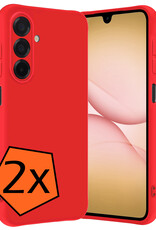 Nomfy Nomfy Samsung Galaxy A17 Hoesje Siliconen - Rood - 2 PACK