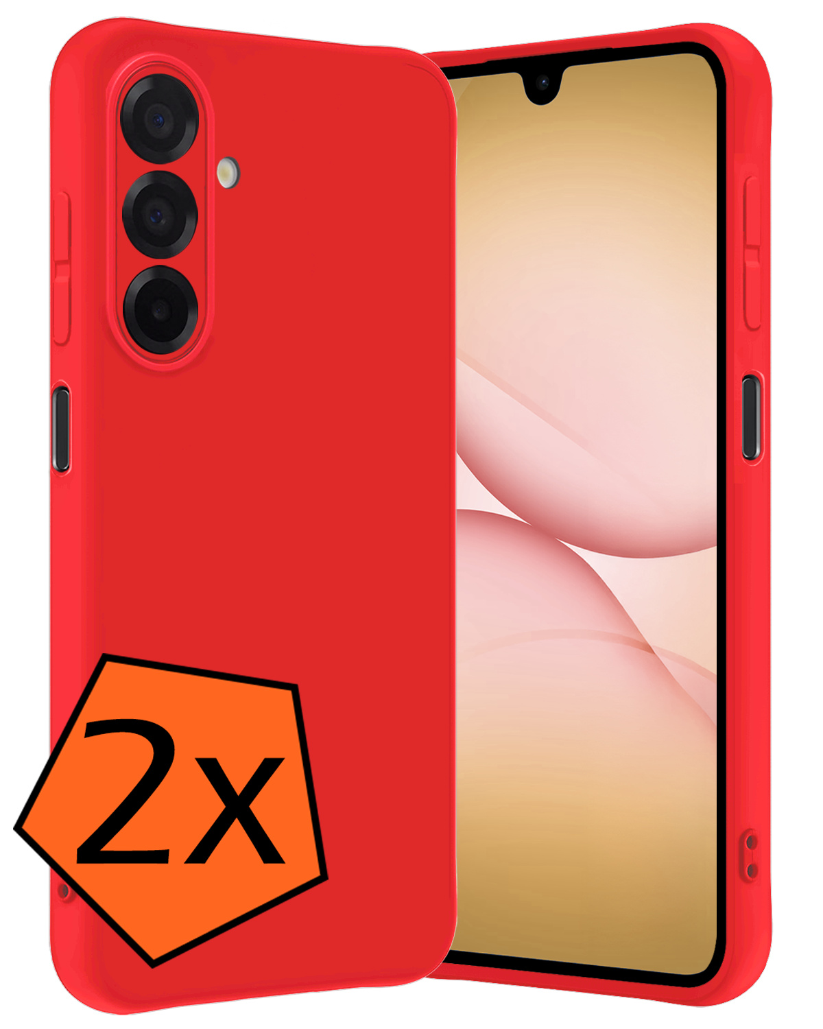 Nomfy Nomfy Samsung Galaxy A17 Hoesje Siliconen - Rood - 2 PACK