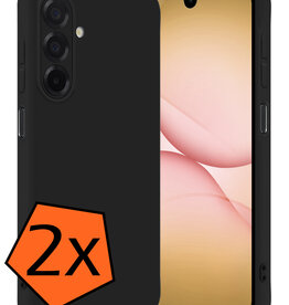 Nomfy Nomfy Samsung Galaxy A17 Hoesje Siliconen - Zwart - 2 PACK