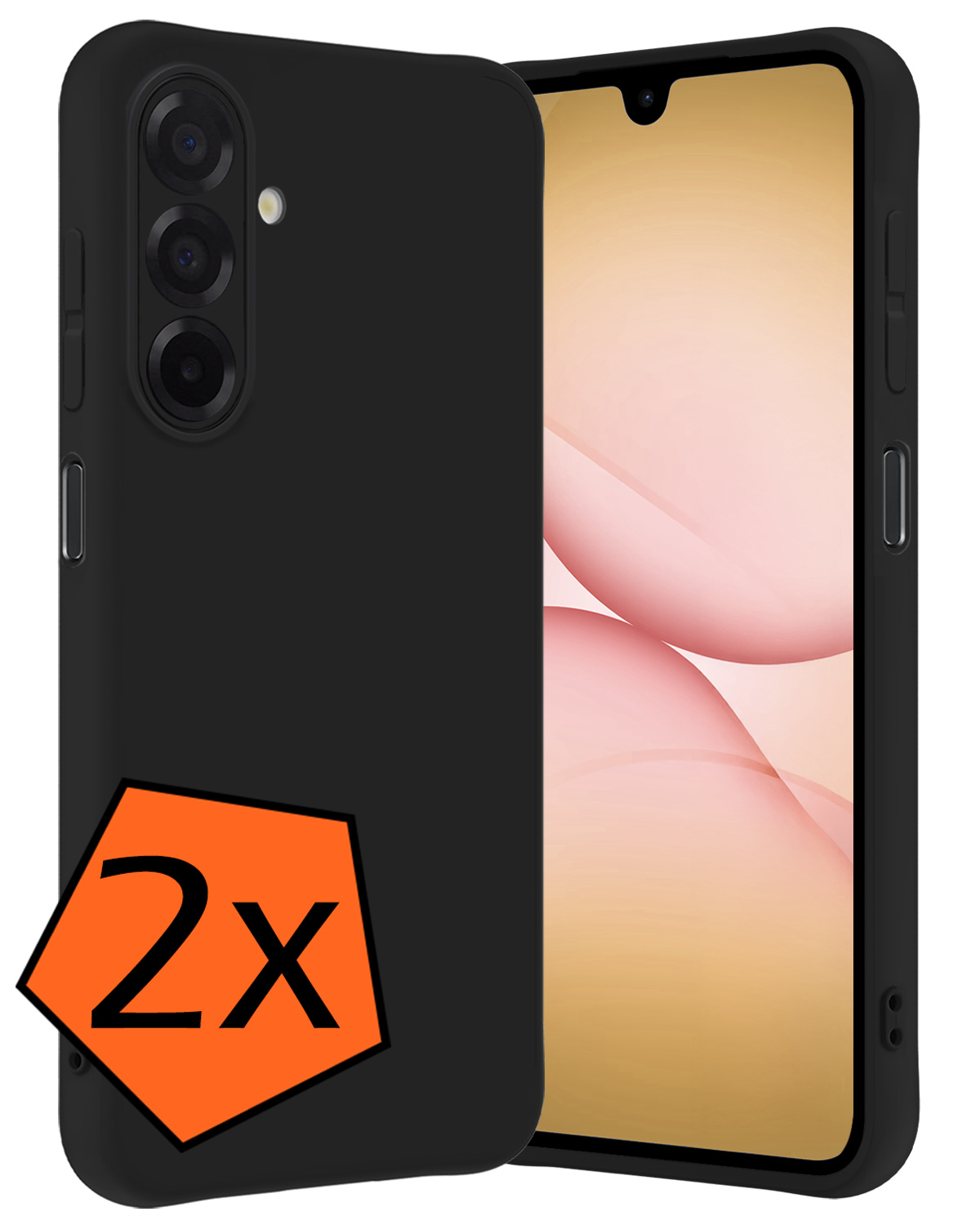 Nomfy Nomfy Samsung Galaxy A17 Hoesje Siliconen - Zwart - 2 PACK