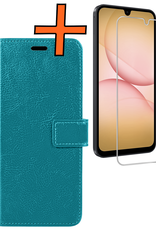 Nomfy Nomfy Samsung Galaxy A17 Hoesje Bookcase Met Screenprotector - Turquoise