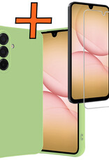 Nomfy Nomfy Samsung Galaxy A17 Hoesje Siliconen Met Screenprotector - Groen