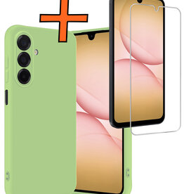 Nomfy Nomfy Samsung Galaxy A17 Hoesje Siliconen Met Screenprotector - Groen