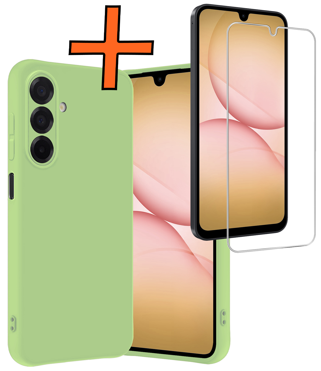 Nomfy Nomfy Samsung Galaxy A17 Hoesje Siliconen Met Screenprotector - Groen