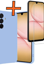 Nomfy Nomfy Samsung Galaxy A17 Hoesje Siliconen Met Screenprotector - Lichtblauw