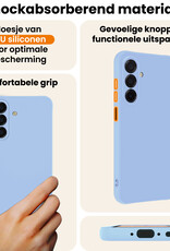 Nomfy Nomfy Samsung Galaxy A17 Hoesje Siliconen Met Screenprotector - Lichtblauw