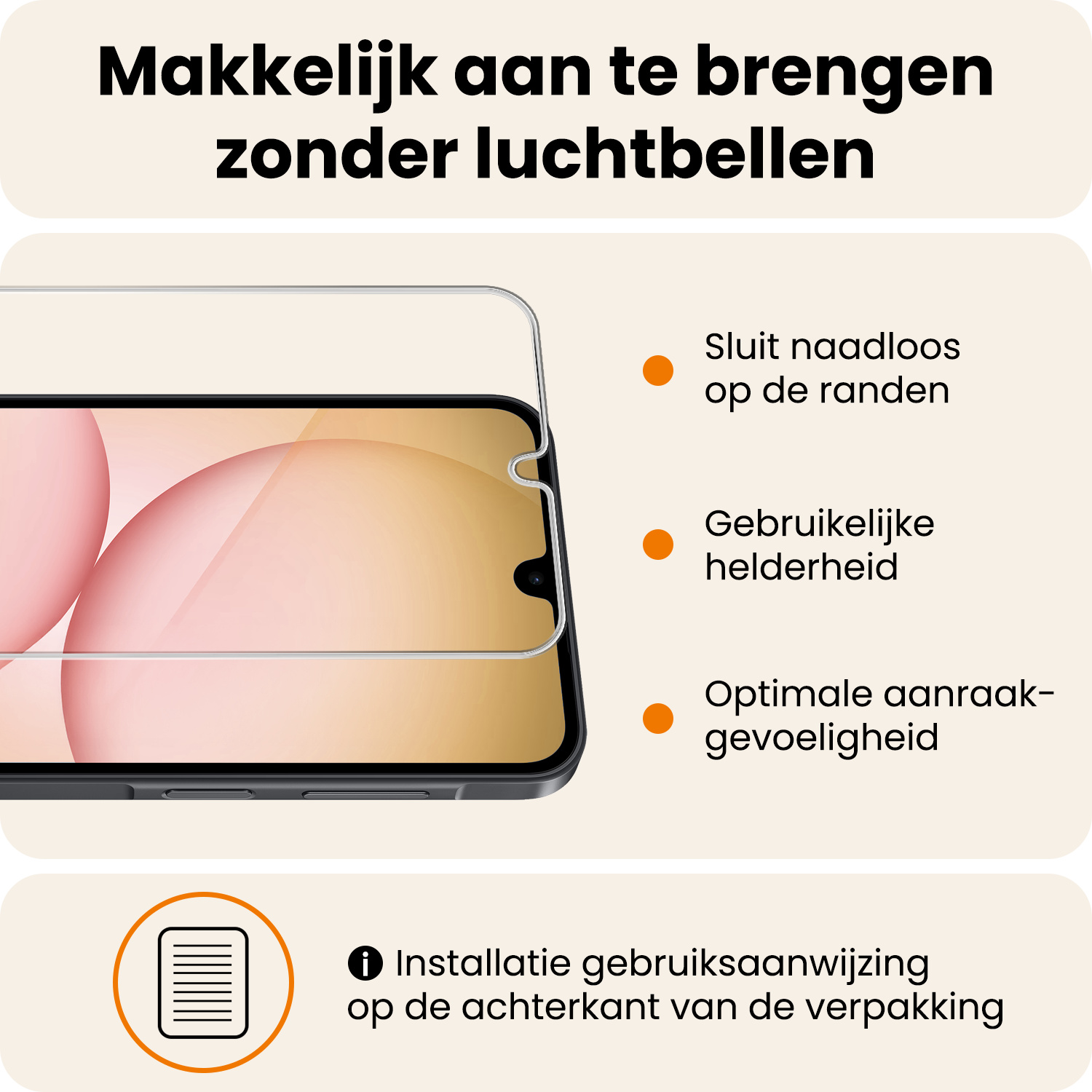 Nomfy Nomfy Samsung Galaxy A17 Hoesje Siliconen Met Screenprotector - Lichtroze