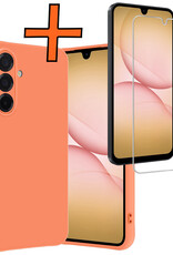 Nomfy Nomfy Samsung Galaxy A17 Hoesje Siliconen Met Screenprotector - Perzik