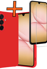 Nomfy Nomfy Samsung Galaxy A17 Hoesje Siliconen Met Screenprotector - Rood
