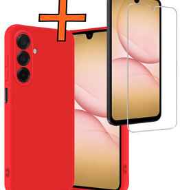 Nomfy Nomfy Samsung Galaxy A17 Hoesje Siliconen Met Screenprotector - Rood