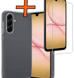 Nomfy Nomfy Samsung Galaxy A17 Hoesje Siliconen Met Screenprotector - Transparant