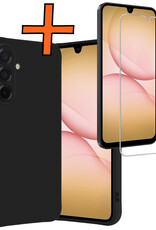 Nomfy Nomfy Samsung Galaxy A17 Hoesje Siliconen Met Screenprotector - Zwart