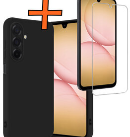 Nomfy Nomfy Samsung Galaxy A17 Hoesje Siliconen Met Screenprotector - Zwart