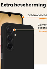 Nomfy Nomfy Samsung Galaxy A17 Hoesje Siliconen Met Screenprotector - Zwart