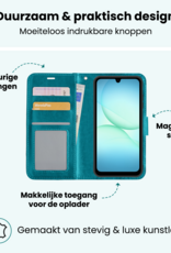 Forterra Forterra Samsung Galaxy A17 Hoesje Bookcase Met 2x Screenprotector - Turquoise