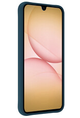 Nomfy Nomfy Samsung Galaxy A17 Hoesje Siliconen Met 2x Screenprotector - Donkerblauw