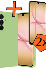 Nomfy Nomfy Samsung Galaxy A17 Hoesje Siliconen Met 2x Screenprotector - Groen