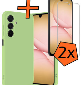 Nomfy Nomfy Samsung Galaxy A17 Hoesje Siliconen Met 2x Screenprotector - Groen