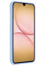 Nomfy Nomfy Samsung Galaxy A17 Hoesje Siliconen Met 2x Screenprotector - Lichtblauw