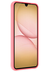 Nomfy Nomfy Samsung Galaxy A17 Hoesje Siliconen Met 2x Screenprotector - Lichtroze