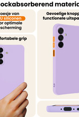 Nomfy Nomfy Samsung Galaxy A17 Hoesje Siliconen Met 2x Screenprotector - Lila