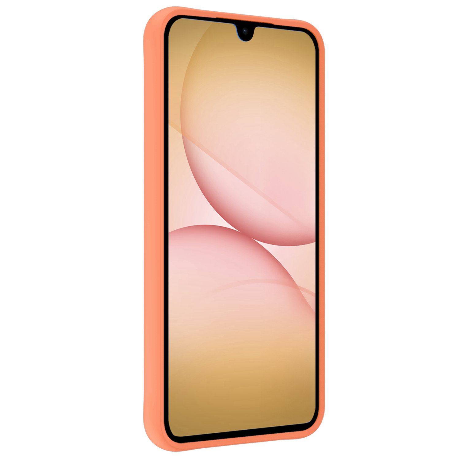 Nomfy Nomfy Samsung Galaxy A17 Hoesje Siliconen Met 2x Screenprotector - Perzik