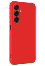 Nomfy Nomfy Samsung Galaxy A17 Hoesje Siliconen Met 2x Screenprotector - Rood