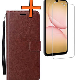 Nomfy Nomfy Samsung Galaxy A17 Hoesje Bookcase Met Screenprotector - Bruin