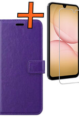 Nomfy Nomfy Samsung Galaxy A17 Hoesje Bookcase Met Screenprotector - Paars
