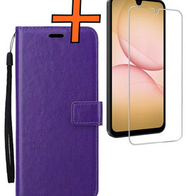 Nomfy Nomfy Samsung Galaxy A17 Hoesje Bookcase Met Screenprotector - Paars