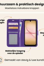 Nomfy Nomfy Samsung Galaxy A17 Hoesje Bookcase Met Screenprotector - Paars