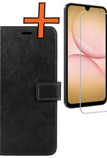 Nomfy Nomfy Samsung Galaxy A17 Hoesje Bookcase Met Screenprotector - Zwart