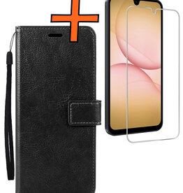 Nomfy Nomfy Samsung Galaxy A17 Hoesje Bookcase Met Screenprotector - Zwart