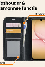 Nomfy Nomfy Samsung Galaxy A17 Hoesje Bookcase Met Screenprotector - Zwart