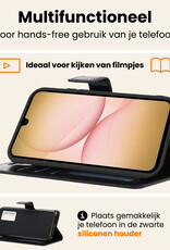 Nomfy Nomfy Samsung Galaxy A17 Hoesje Bookcase Met Screenprotector - Zwart