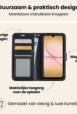 Nomfy Nomfy Samsung Galaxy A17 Hoesje Bookcase Met Screenprotector - Zwart