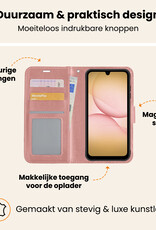 Nomfy Nomfy Samsung Galaxy A17 Hoesje Bookcase Met 2x Screenprotector - Rose Goud