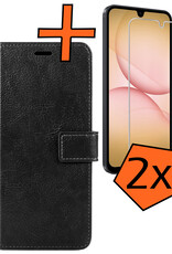 Nomfy Nomfy Samsung Galaxy A17 Hoesje Bookcase Met 2x Screenprotector - Zwart