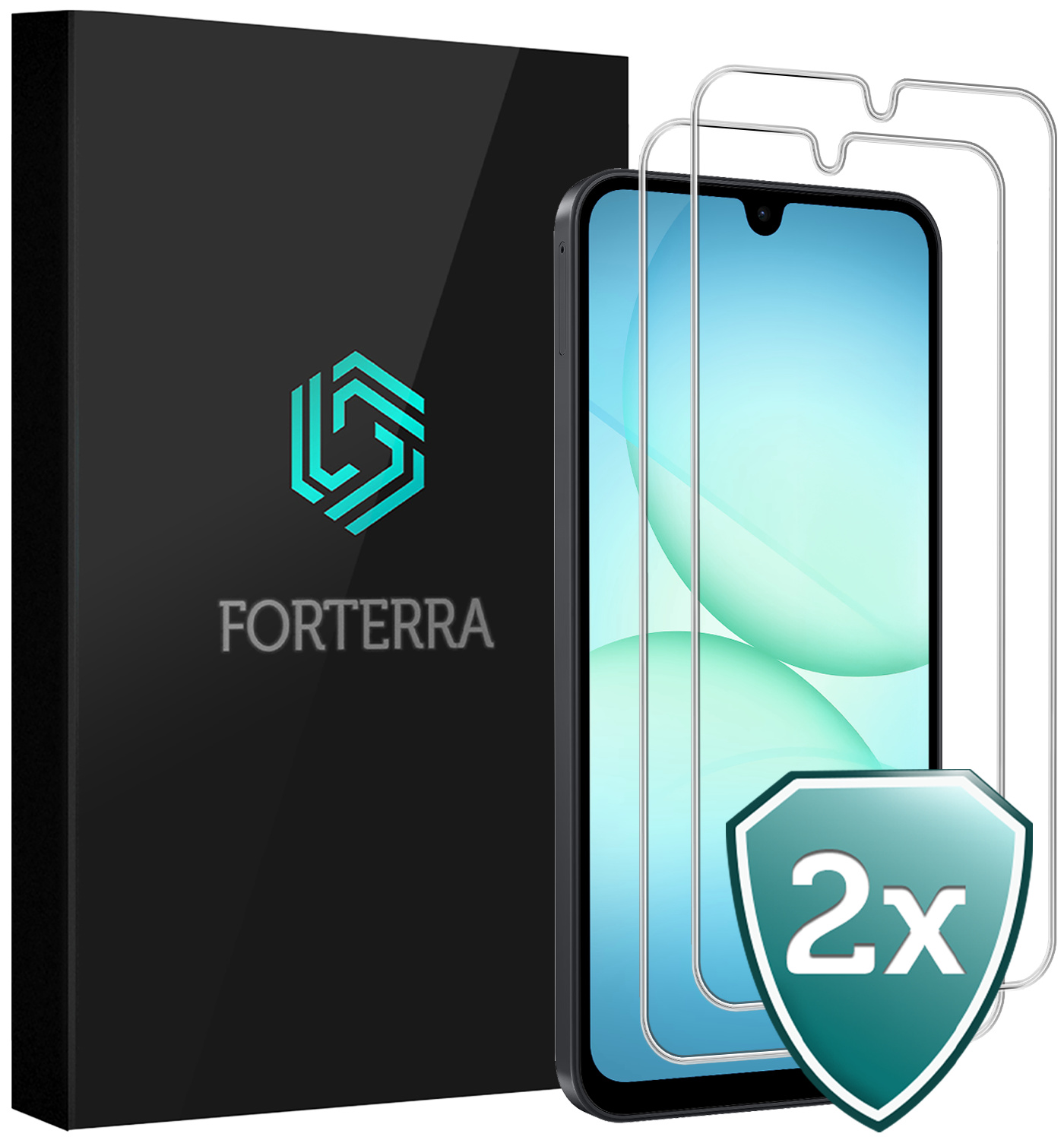 Forterra Forterra Samsung Galaxy A17 Screenprotector Glas - 2 PACK