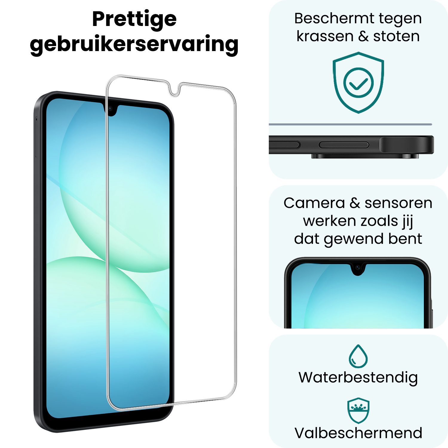 Forterra Forterra Samsung Galaxy A17 Screenprotector Glas - 2 PACK