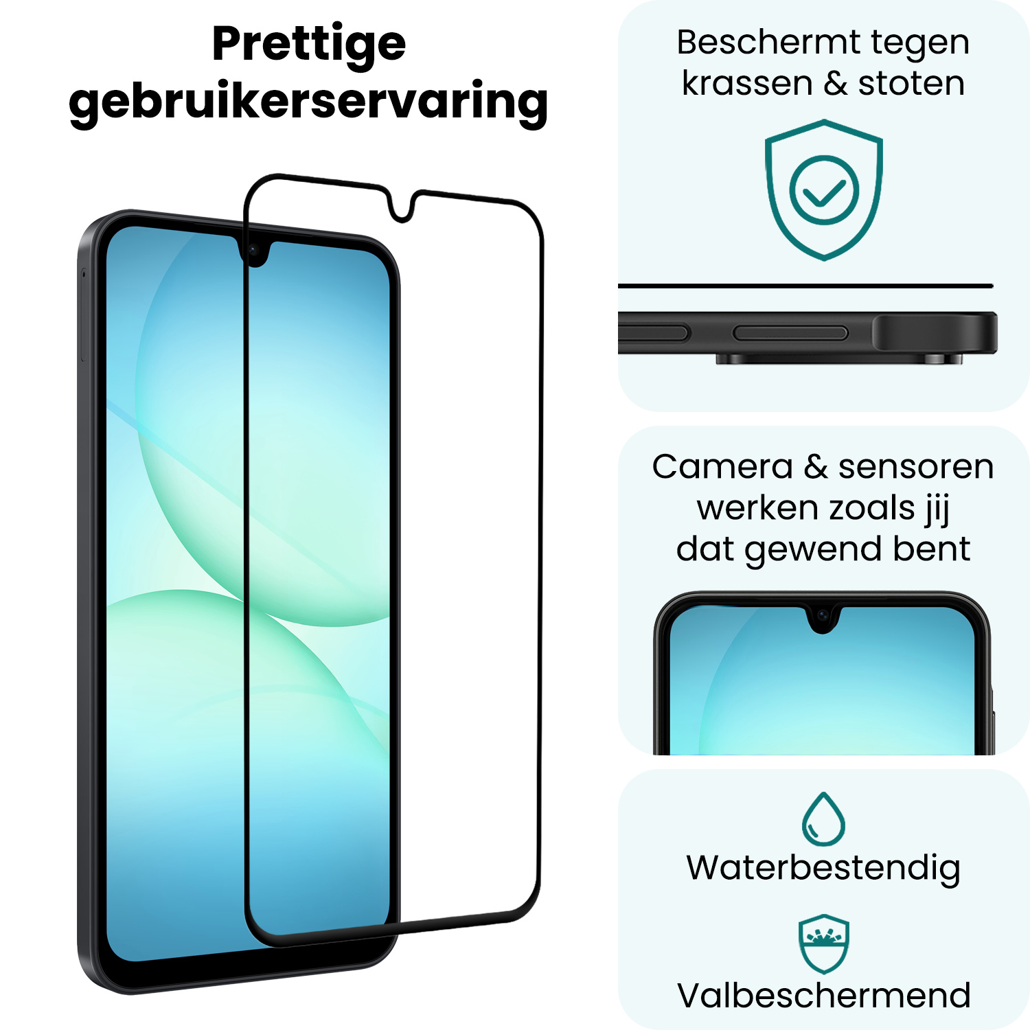 Forterra Forterra Samsung Galaxy A17 Screenprotector Glas Full Cover