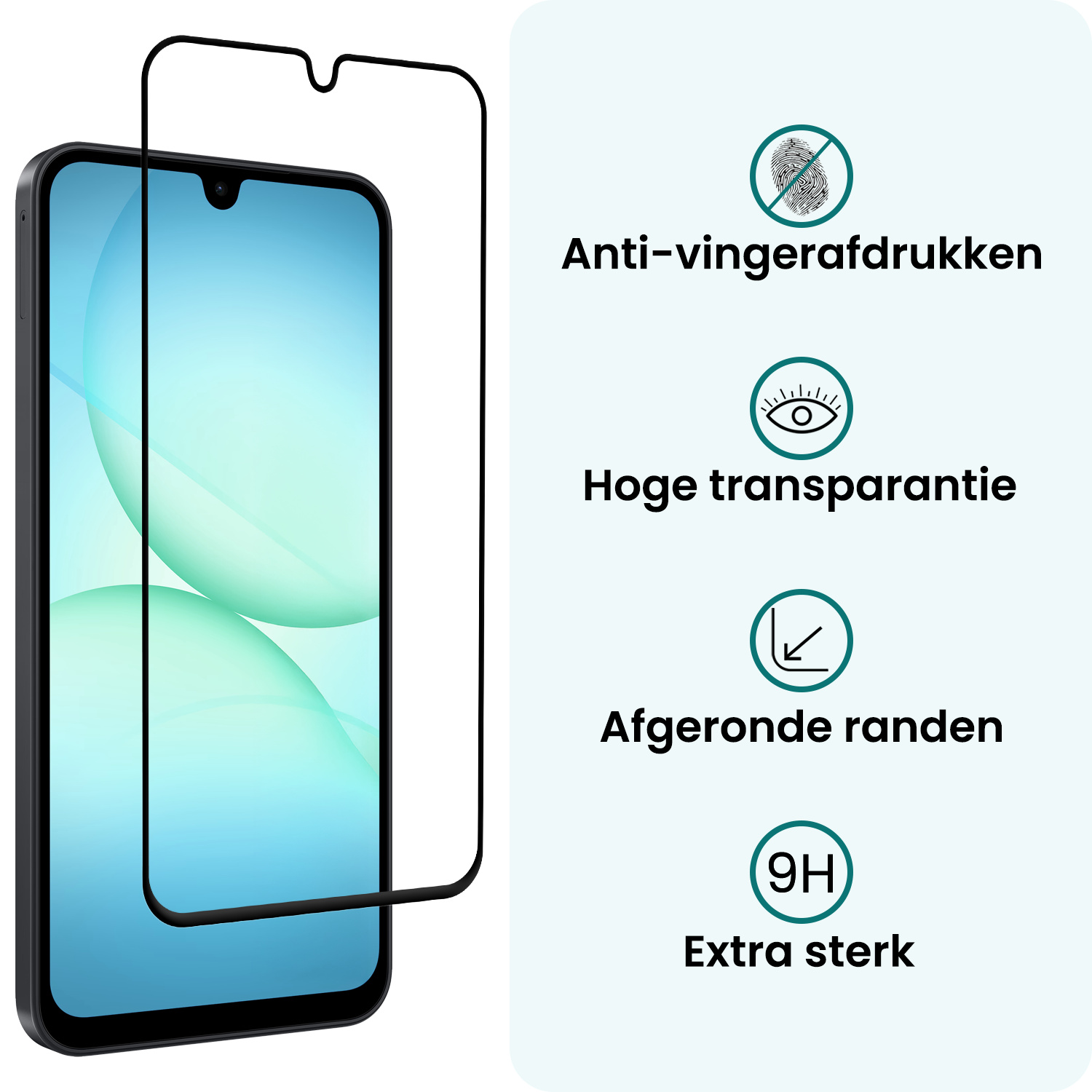 Forterra Forterra Samsung Galaxy A17 Screenprotector Glas Full Cover - 3 PACK