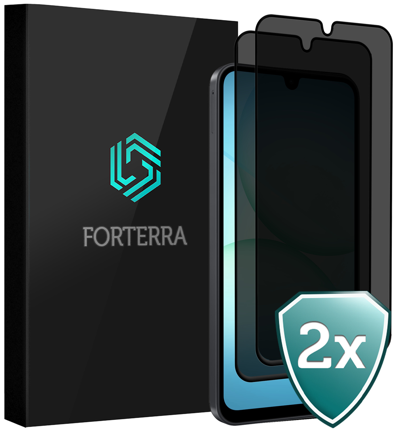 Forterra Forterra Samsung Galaxy A17 Screenprotector Glas Privacy - 2 PACK