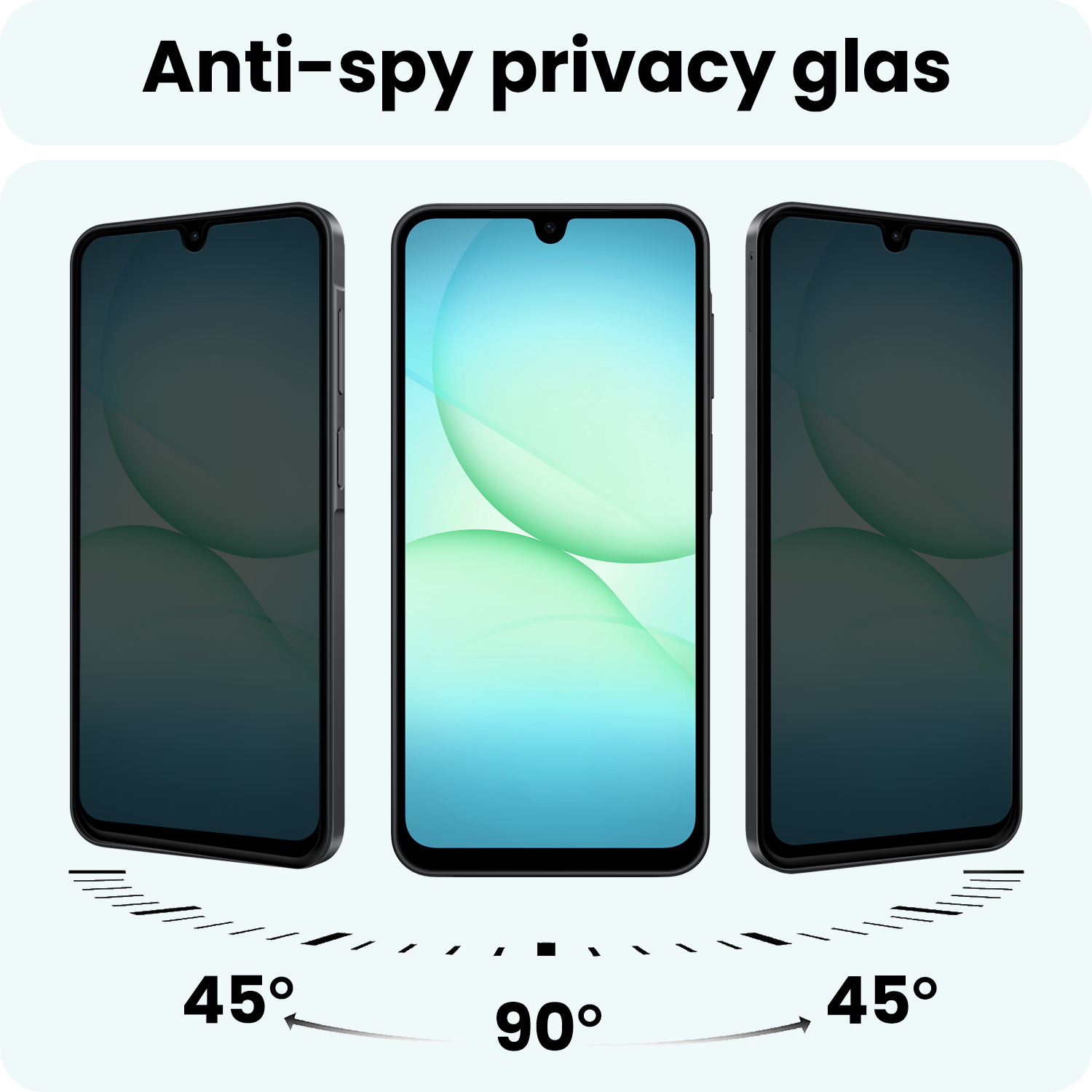 Forterra Forterra Samsung Galaxy A17 Screenprotector Glas Privacy - 3 PACK
