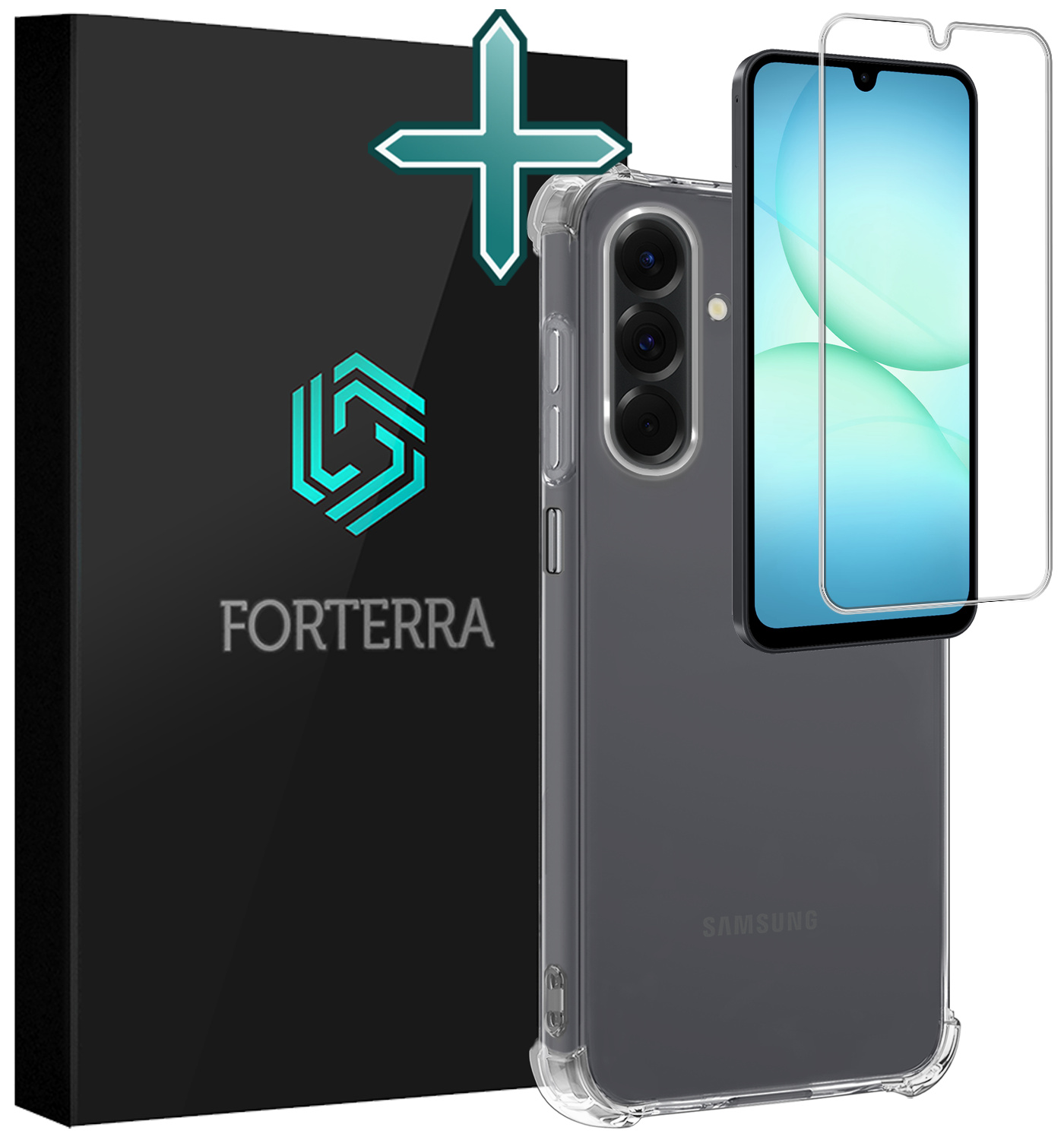 Forterra Forterra Samsung Galaxy A17 Hoesje Shockproof - Transparant - 2 PACK