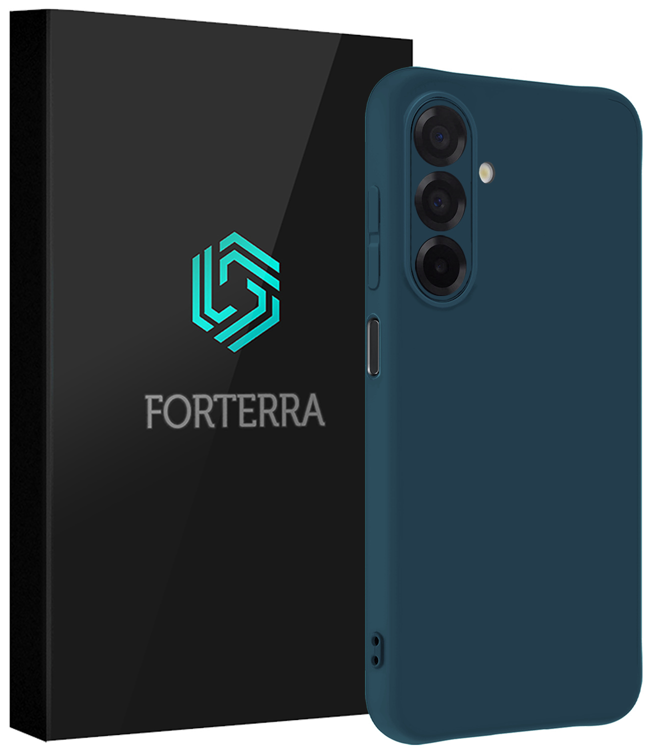 Forterra Forterra Samsung Galaxy A17 Hoesje Siliconen - Donkerblauw