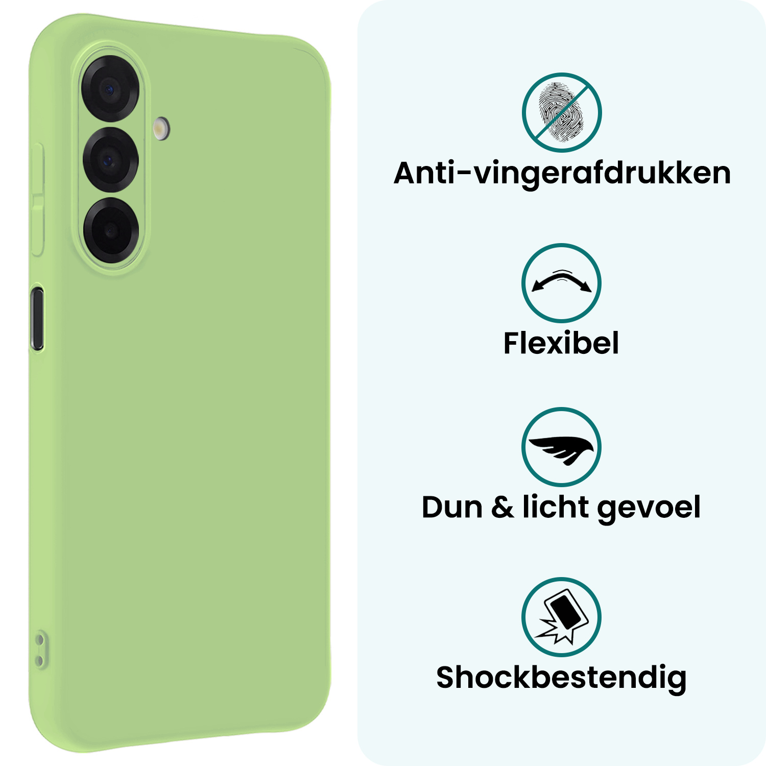 Forterra Forterra Samsung Galaxy A17 Hoesje Siliconen - Groen