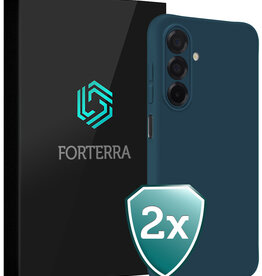 Forterra Forterra Samsung Galaxy A17 Hoesje Siliconen - Donkerblauw - 2 PACK