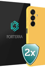 Forterra Forterra Samsung Galaxy A17 Hoesje Siliconen - Geel - 2 PACK